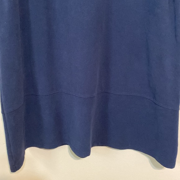 Lilla P Navy Blue Jersey Short Sleeved Midi T-shirt Style Dress size Large - Picture 5 of 11